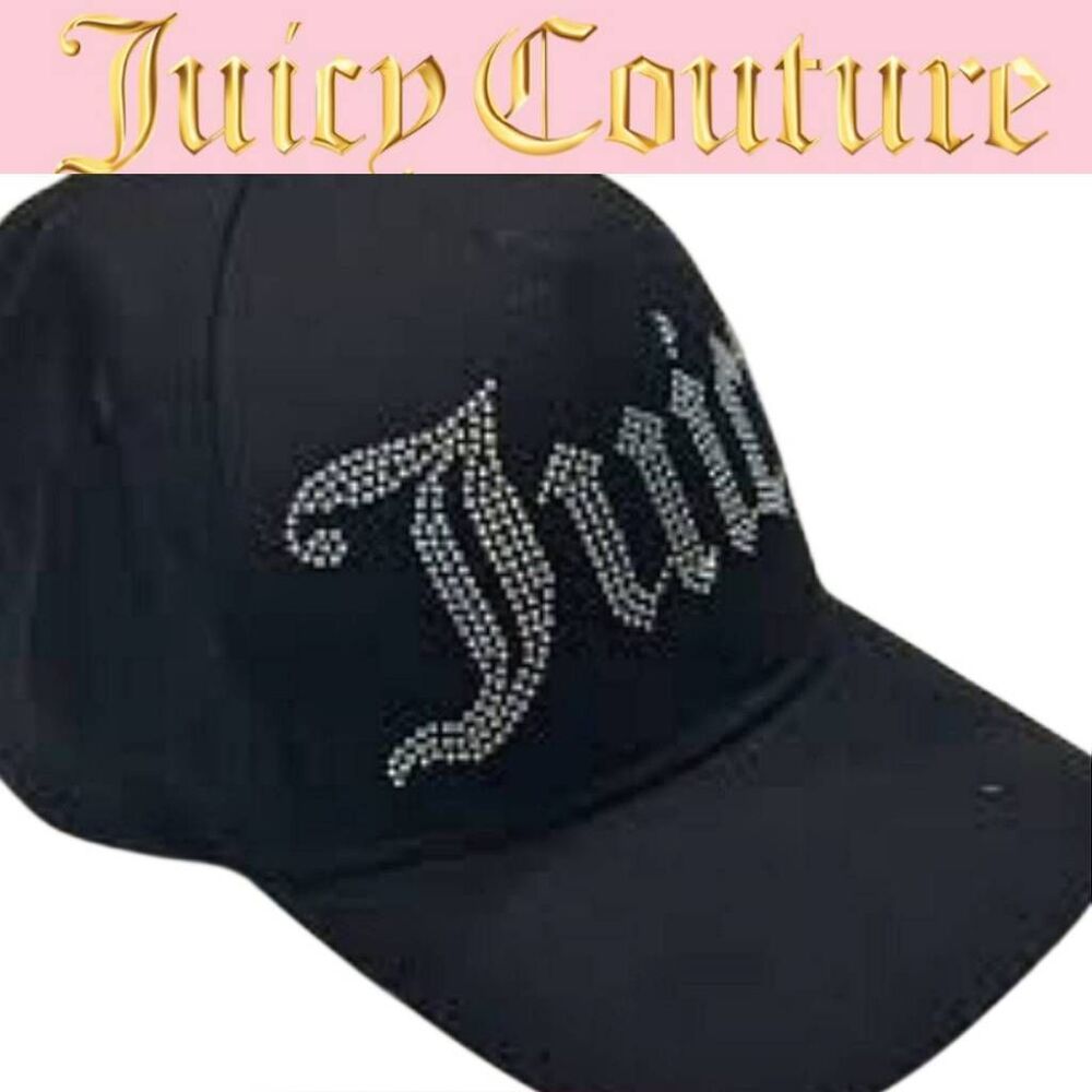 Juicy Couture Rhinestone Signature Logo Adjustable Cap